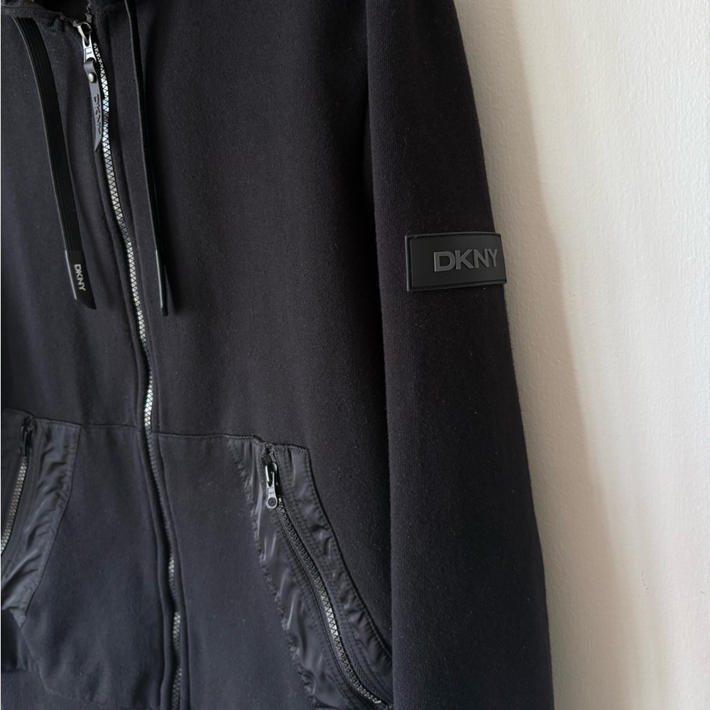 DKNY Black Men's Zip Up Hoodie | Size Small - Picture 5 of 6